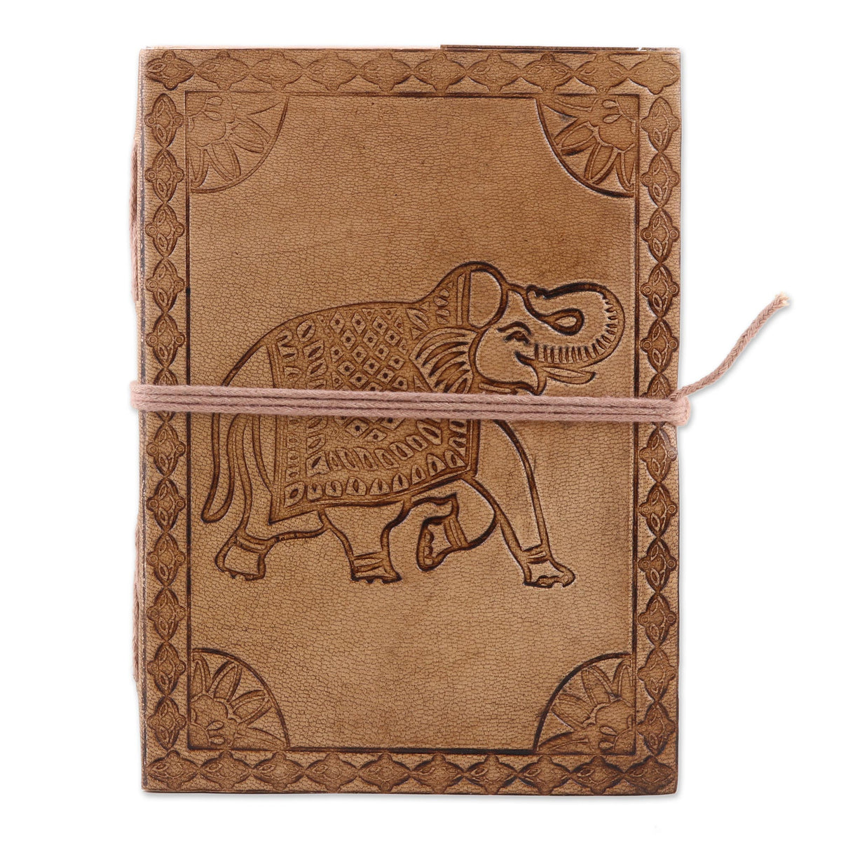 Embossed Elephant-Motif Journal - Stomping Grounds