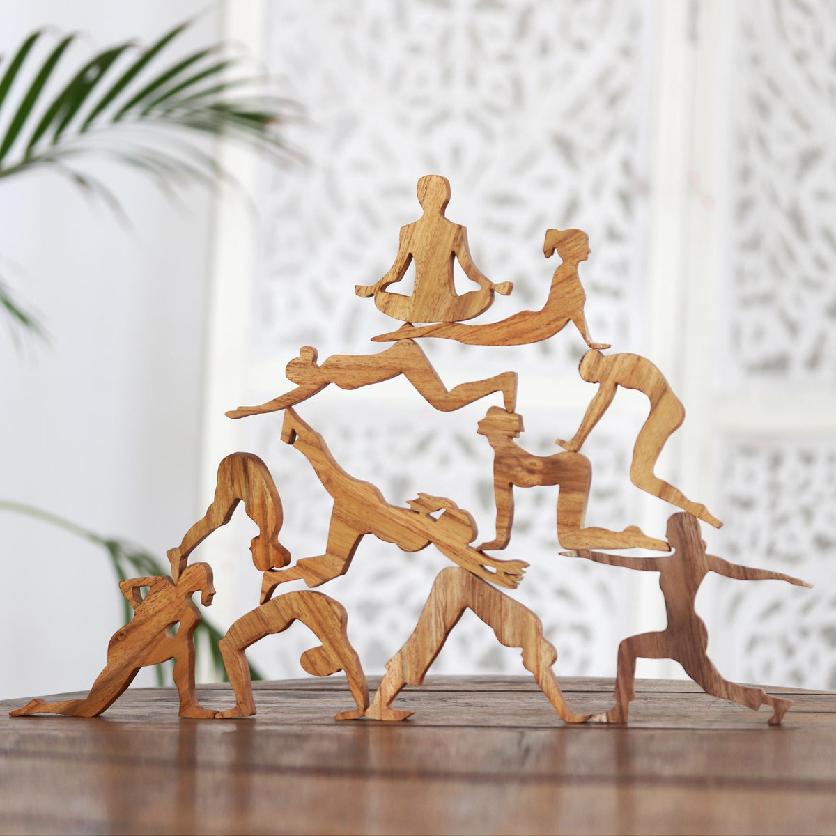Yoga Tower Teak Wood Puzzle