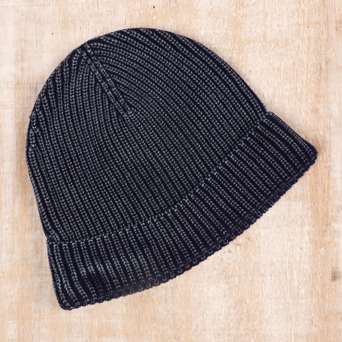 Men's Over-Dyed Cotton Winter Hat - Cold Front in Navy