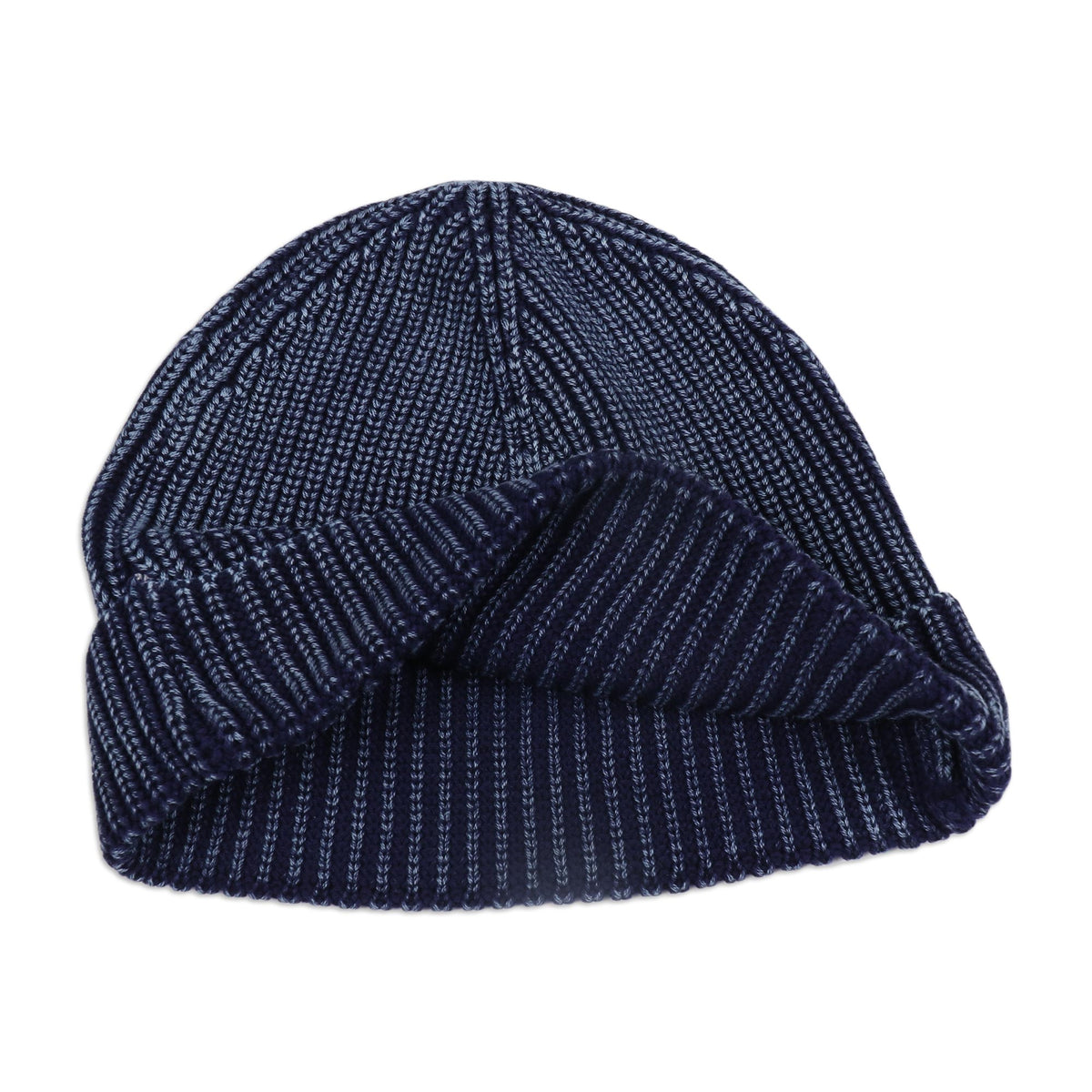 Men's Over-Dyed Cotton Winter Hat - Cold Front in Navy