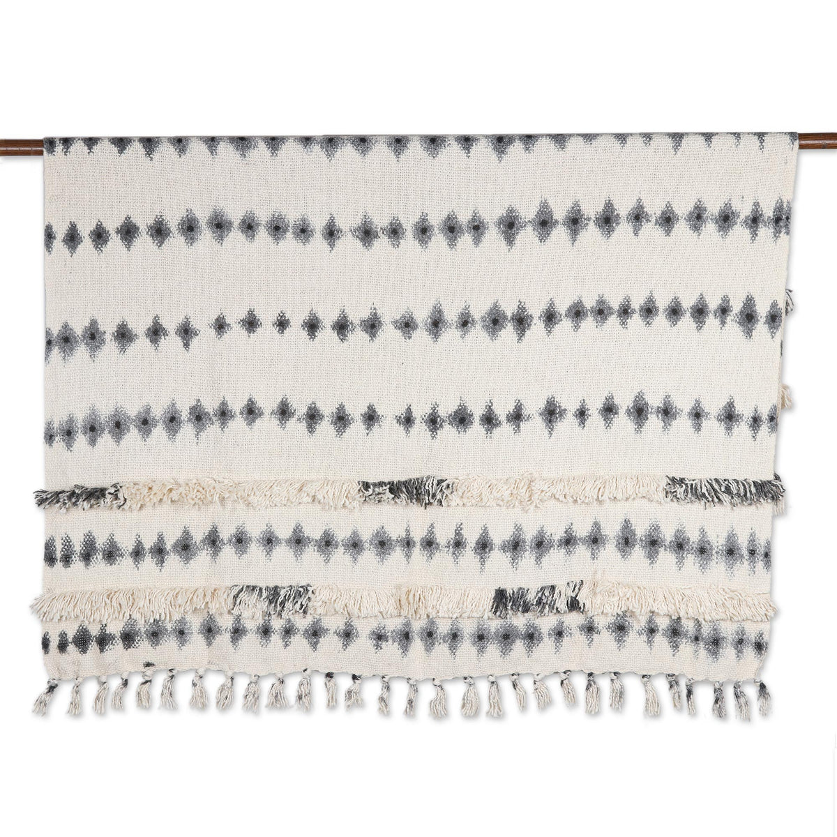 Cozy Elegance Tie-Dye Cotton Throw