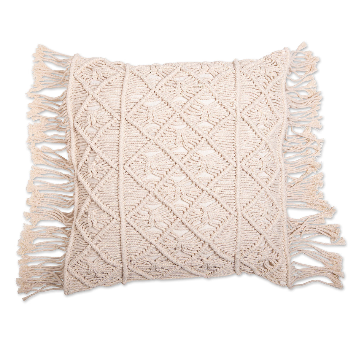 Handmade Cotton Macrame Cushion Cover - Cloud Cover