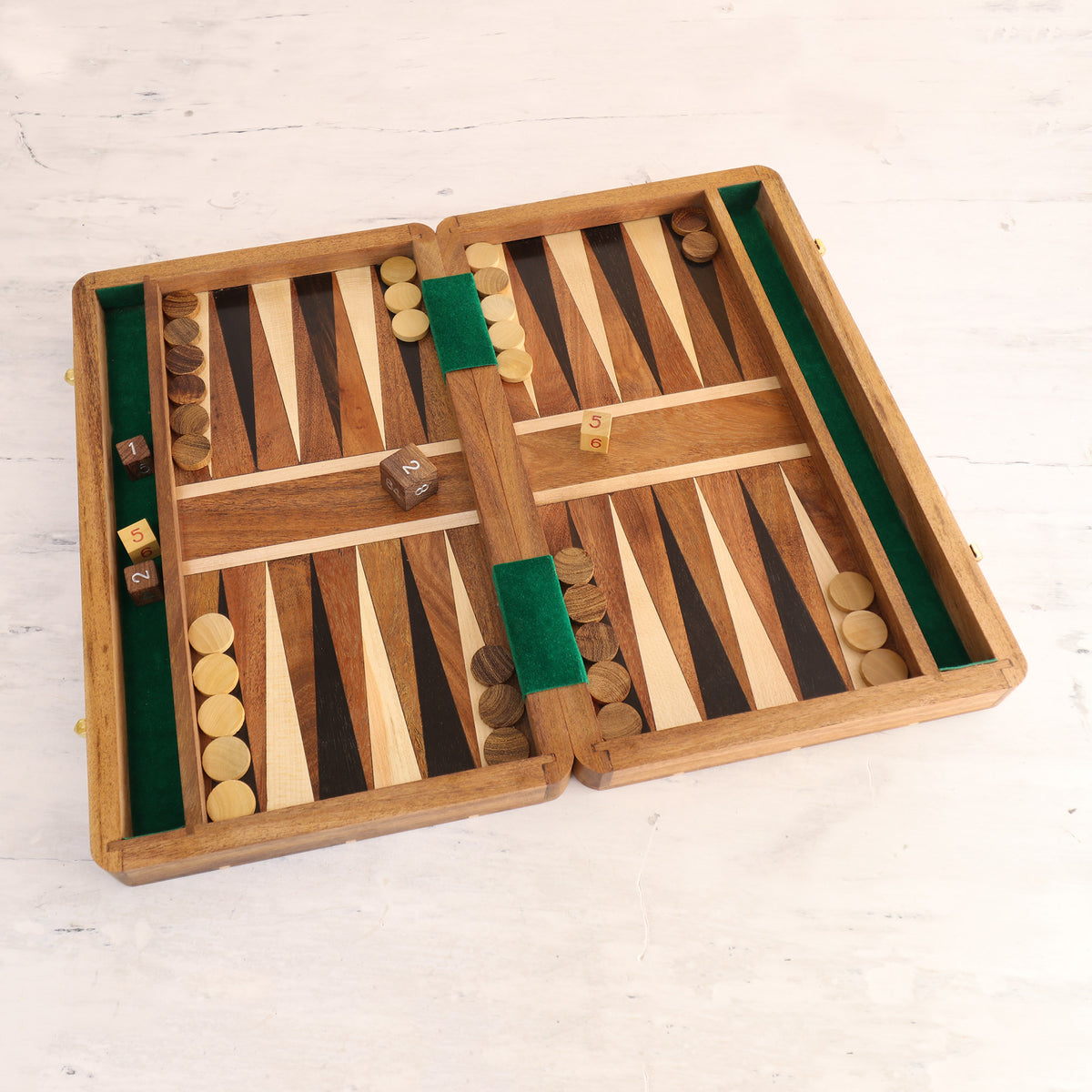 Ancient Fun Wood Backgammon Set
