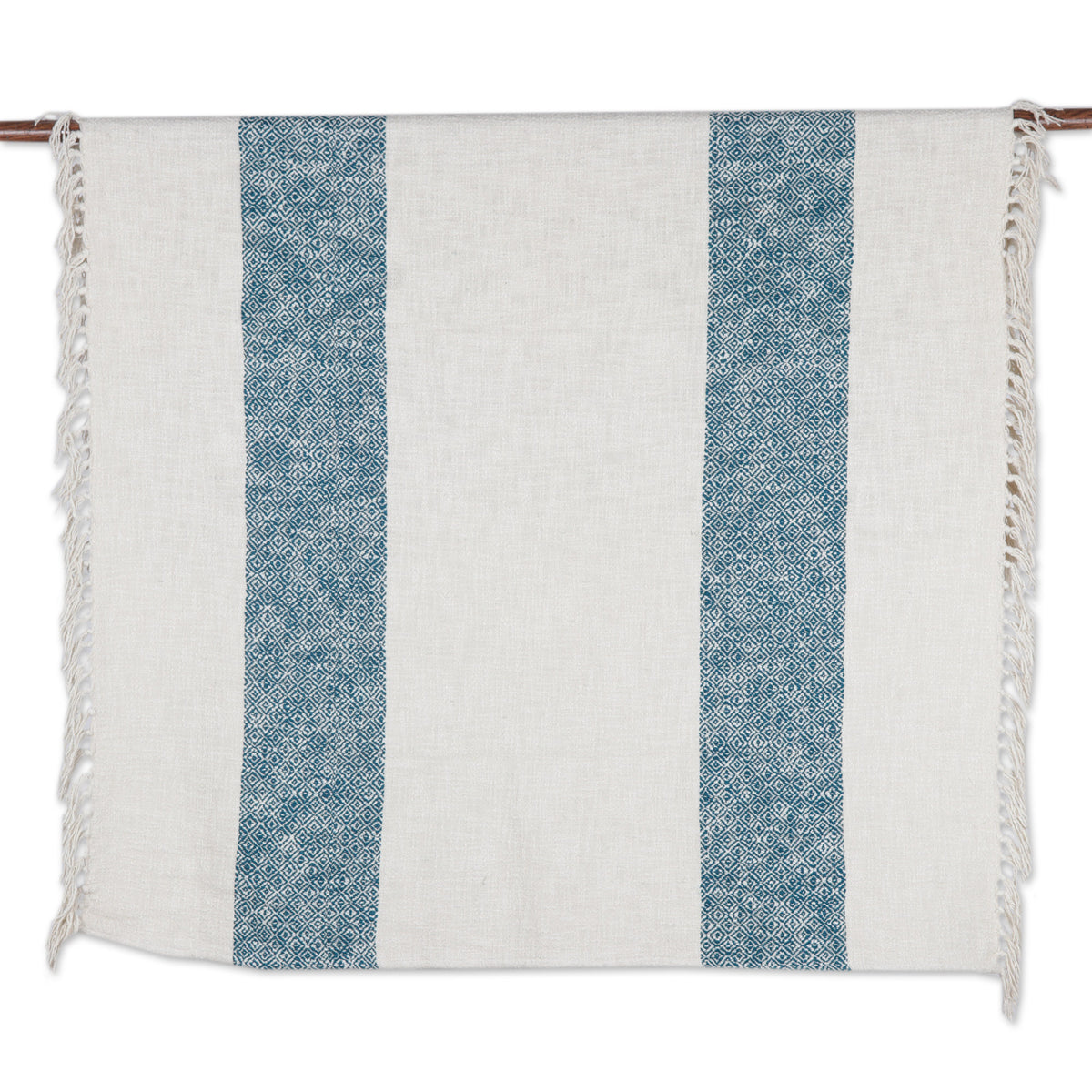 Diamond Elegance In Teal Cotton Throw Blanket