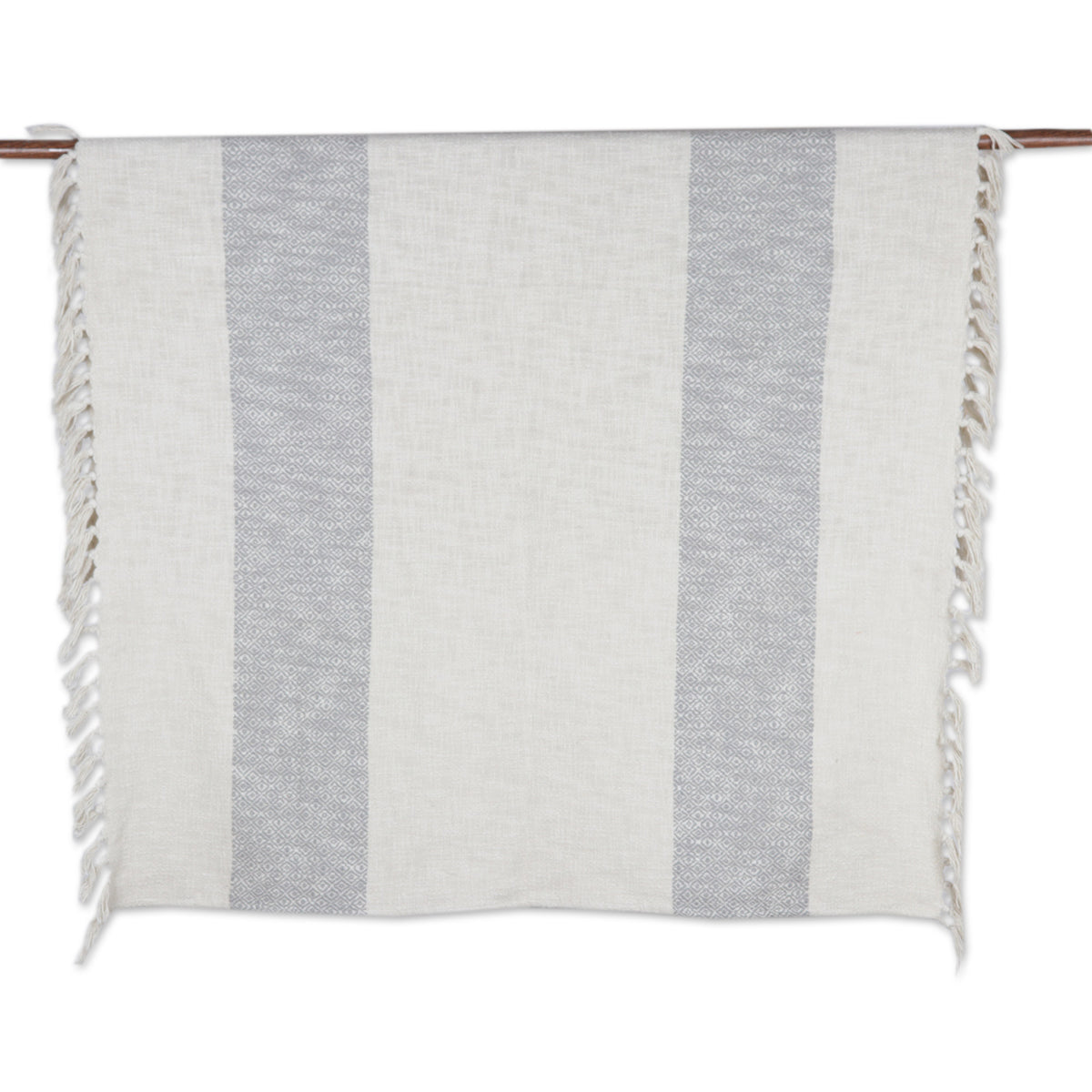 Diamond Elegance In Grey Cotton Throw Blanket