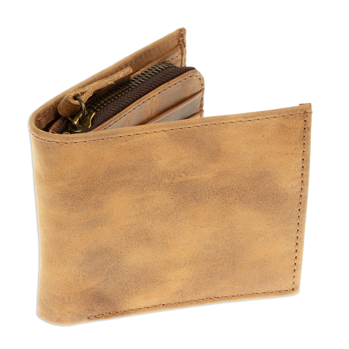 Handmade Wallet with Genuine Leather - Toasted Sienna