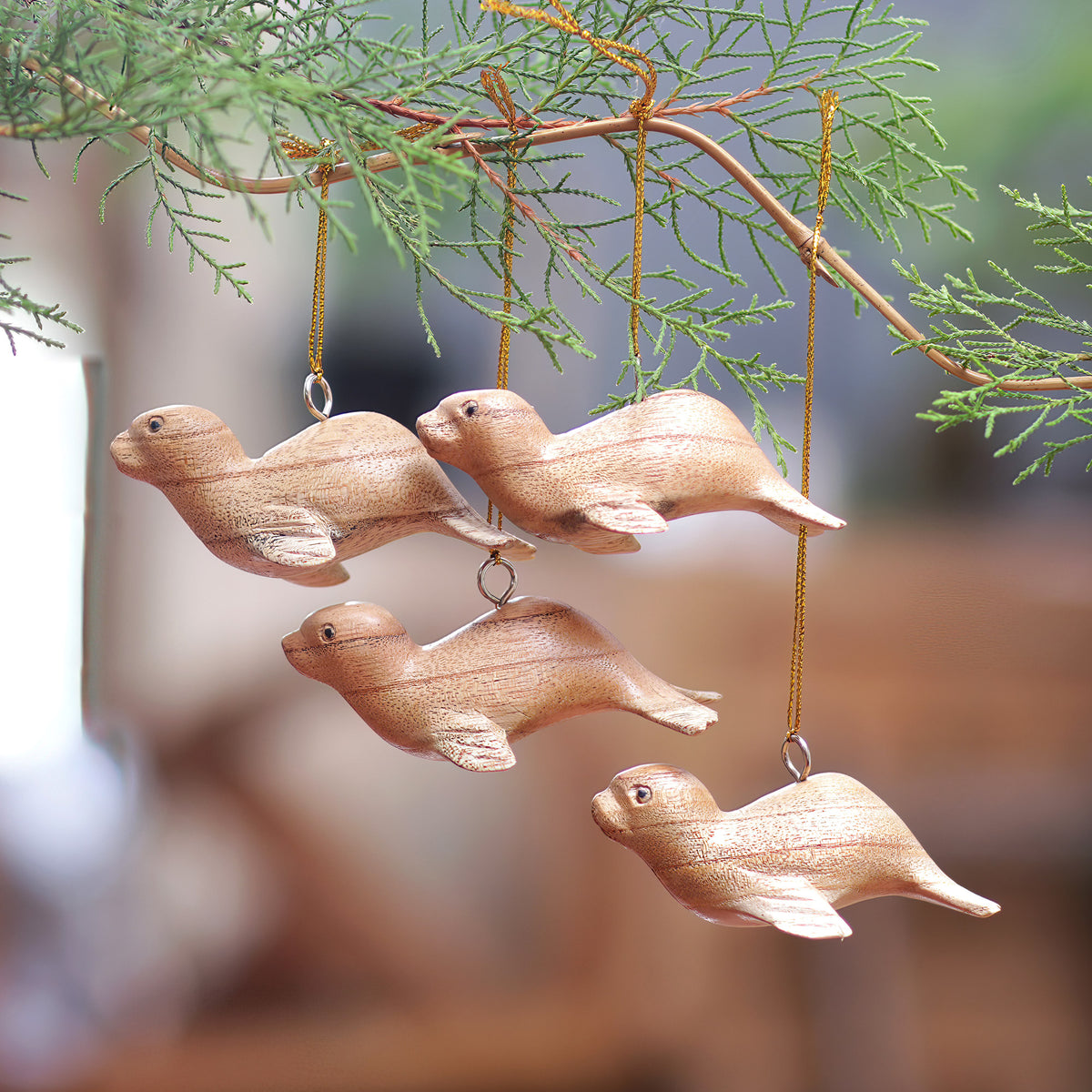 Christmas Ornaments (Set of 4) - Dancing Sea Lions