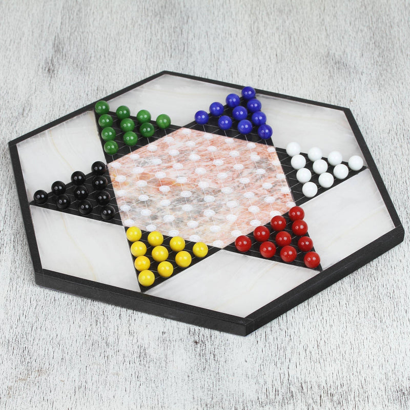 Marble and Onyx Chinese Checkers