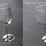 Home Town Maps Stemmed Wine Glass - Set of 2