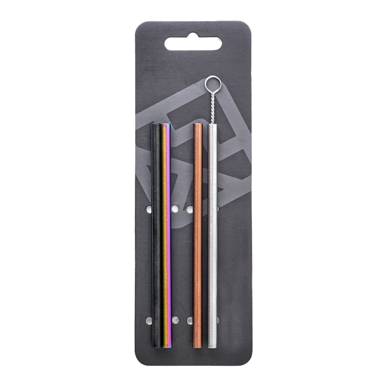 Stainless Cocktail Straws - Set of 5