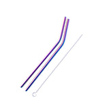 8.5" Stainless Steel Drinking Straws - Set of 2