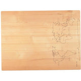 World Map 9" x 12" Maple Cutting Board