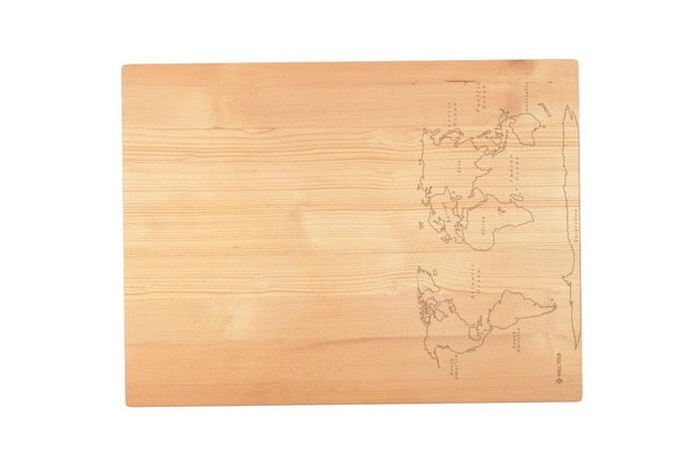 World Map 9" x 12" Maple Cutting Board