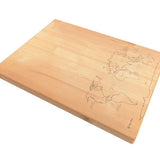 World Map 9" x 12" Maple Cutting Board