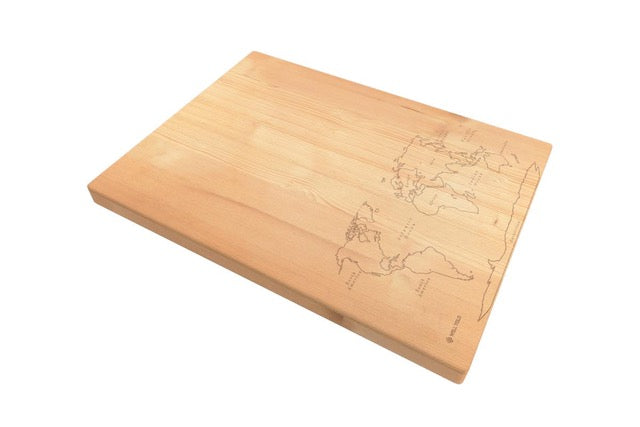 World Map 9" x 12" Maple Cutting Board