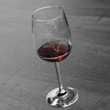 World Map Stemmed Wine Glass - Set of 2