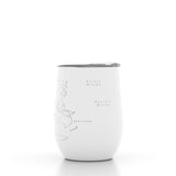 World Map 12 oz Insulated Wine Tumbler